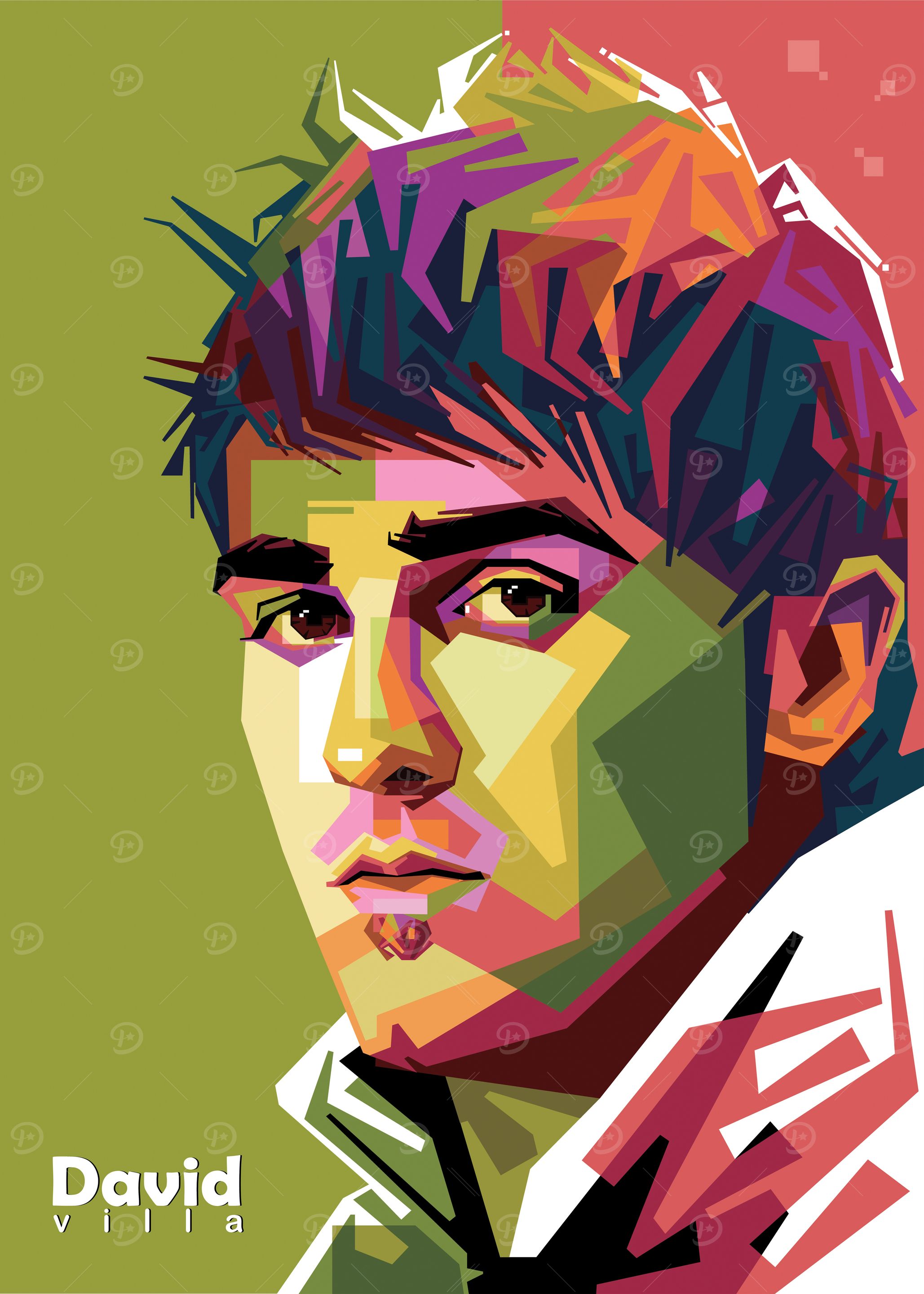 David Villa Pop Art