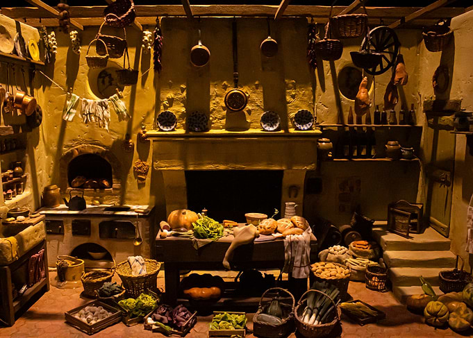 Medieval Kitchen Diorama