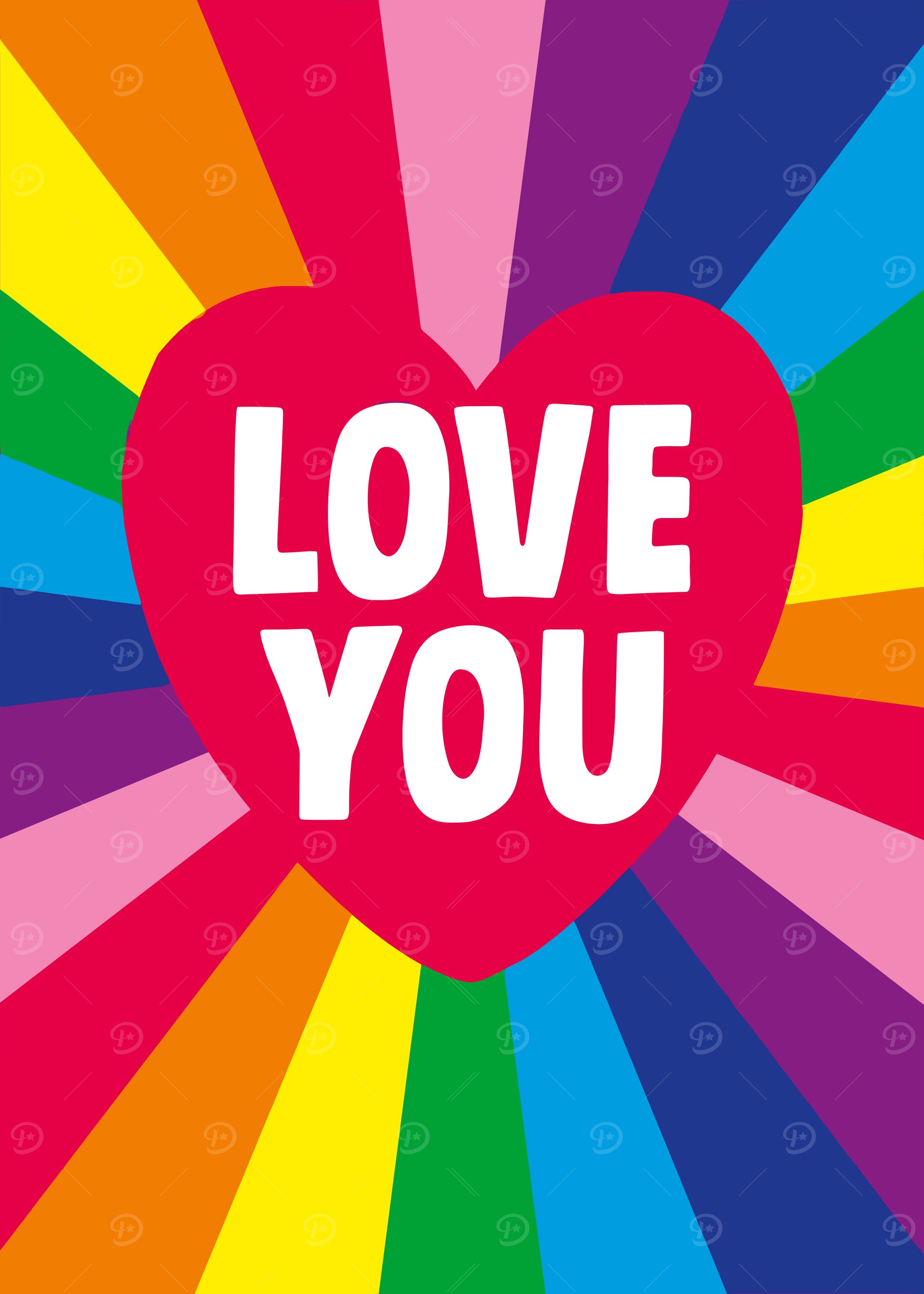 Rainbow Love Heart