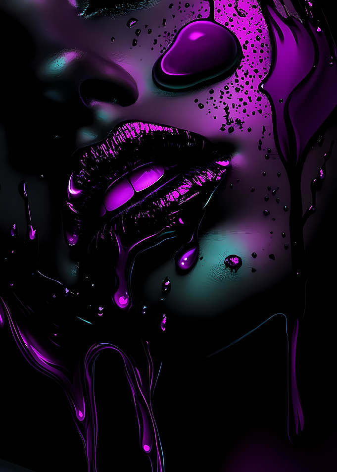 Purple Drip Art