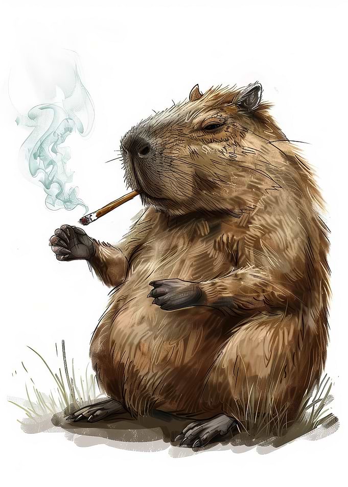 Capybara Smoking