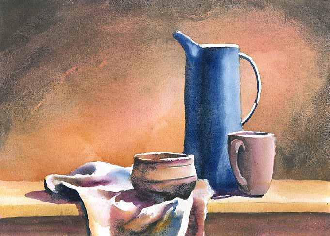 Watercolor Still Life Kitchen Decor