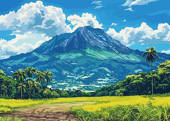 Tropical Mountain Landscape