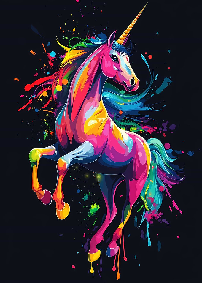 Rainbow Unicorn Art