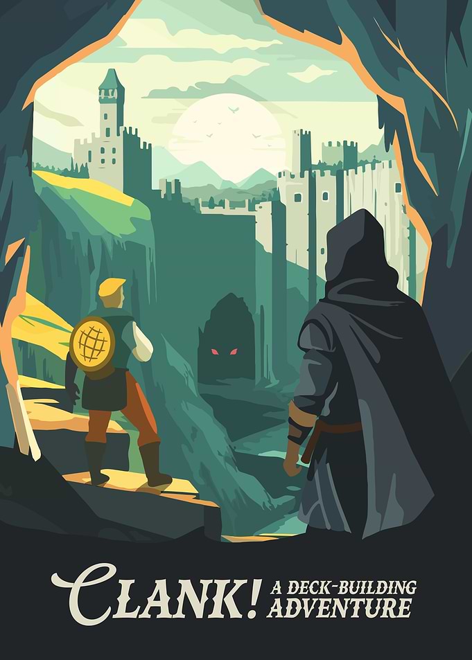 Clank Board Game Inspired Illustration Poster