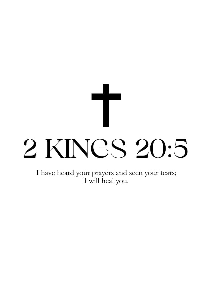 2 Kings 20:5 Bible Verse Minimalistic Inspirational Motivational Scripture