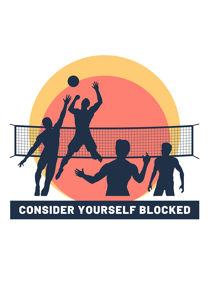 Volleyball Block Graphic