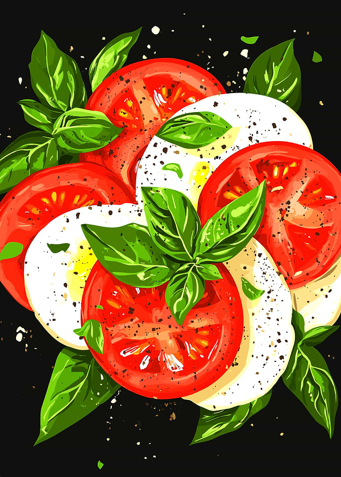 Caprese Salad Illustration