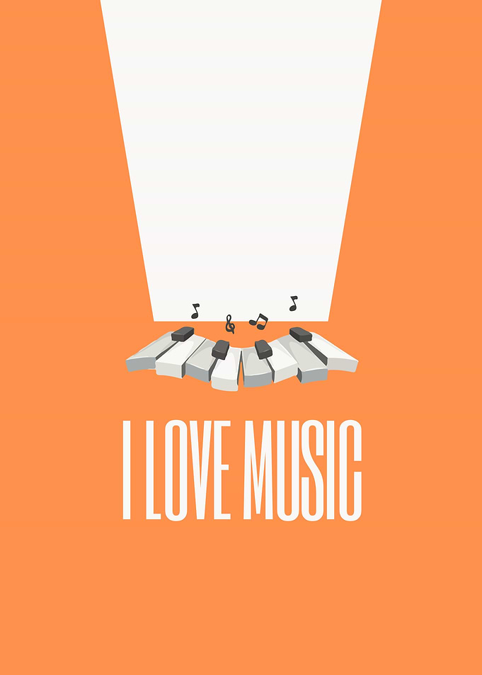 I Love Music Poster