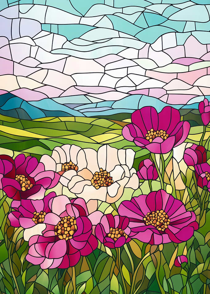 Stained Glass Flowers