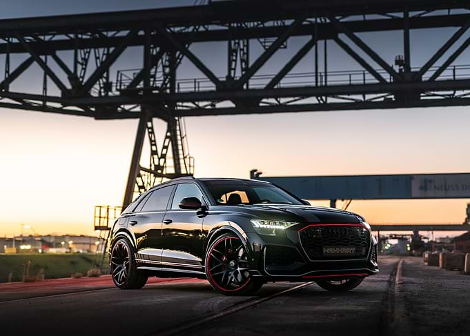 Black Audi Q8 with Red Accents