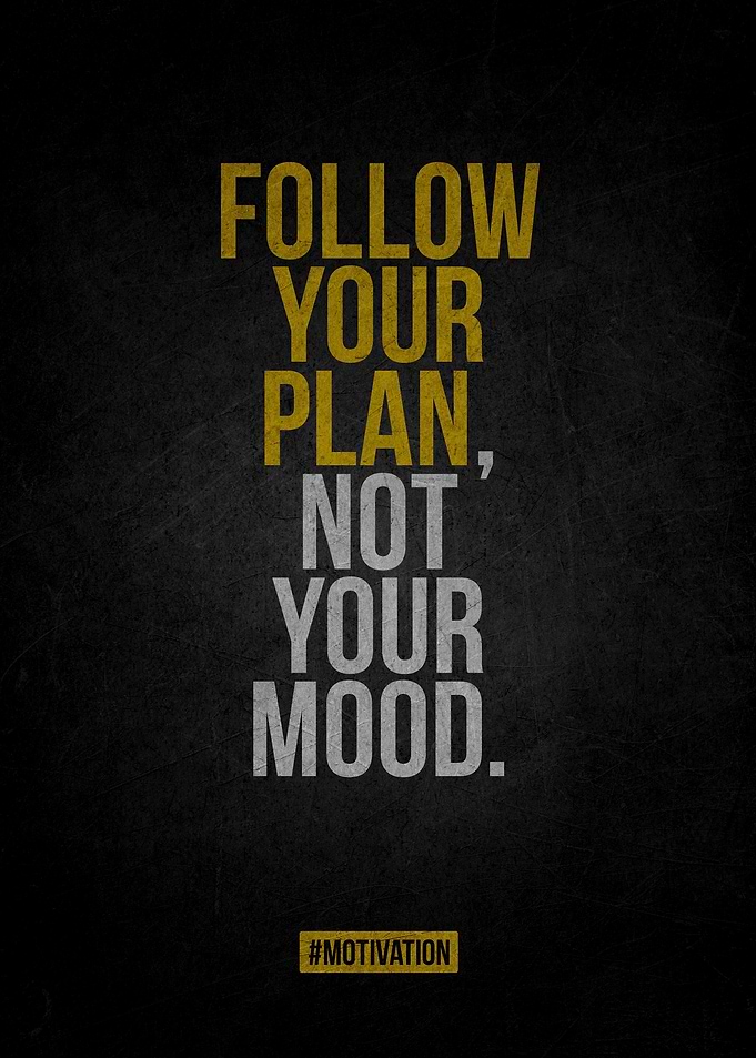 Follow Your Plan, Not Your Mood