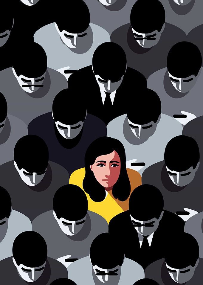 Woman in a Crowd