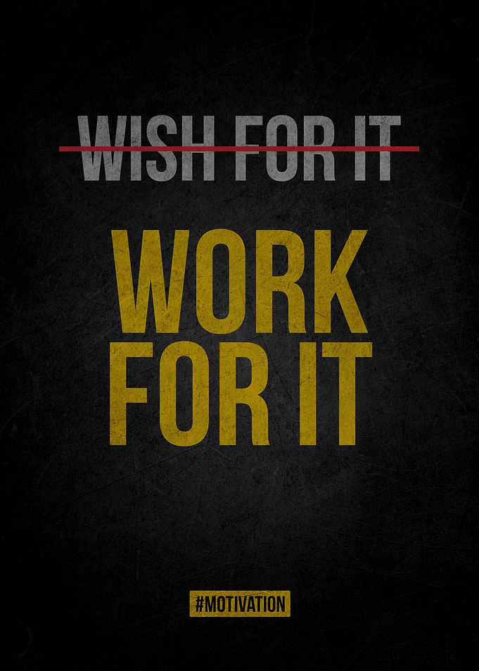 Work for It Motivation Poster