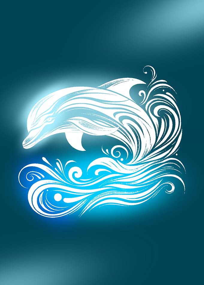 Dolphin in Waves