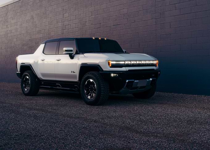 White Electric Pickup Truck