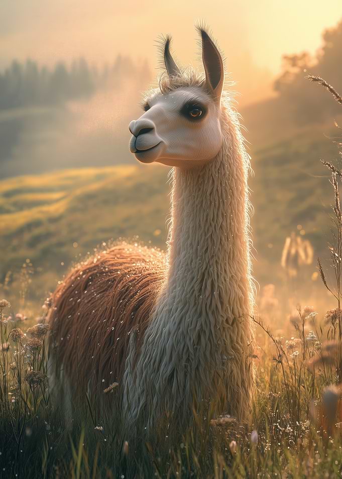 Llama in Golden Meadow