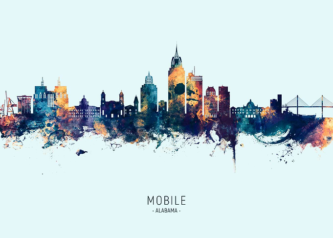Mobile, Alabama Skyline