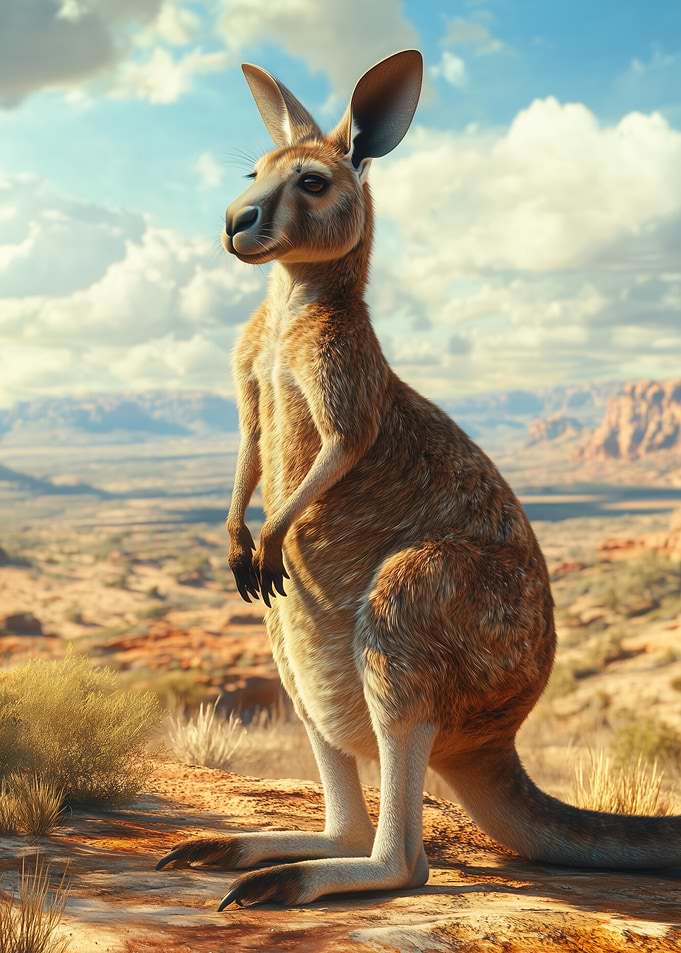 Red Kangaroo in Outback