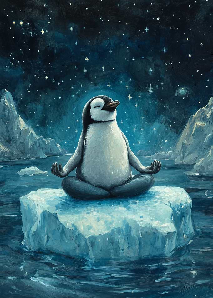 Meditating Penguin