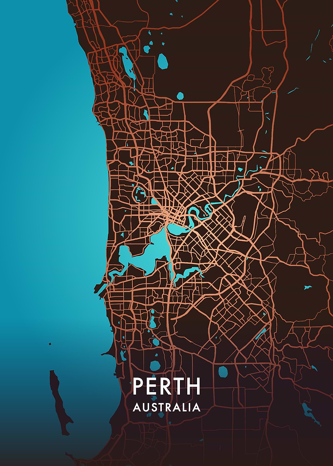Perth, Australia Map