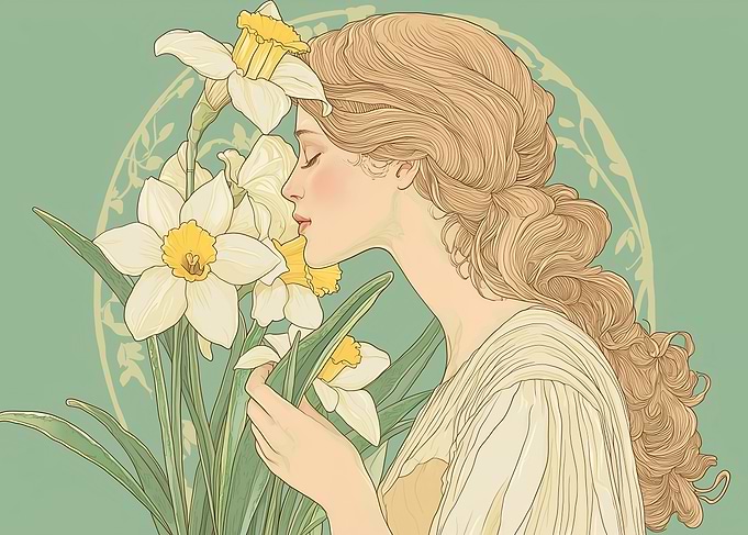 Woman with Daffodils