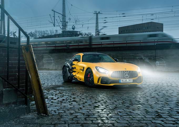 Yellow Mercedes-AMG GT