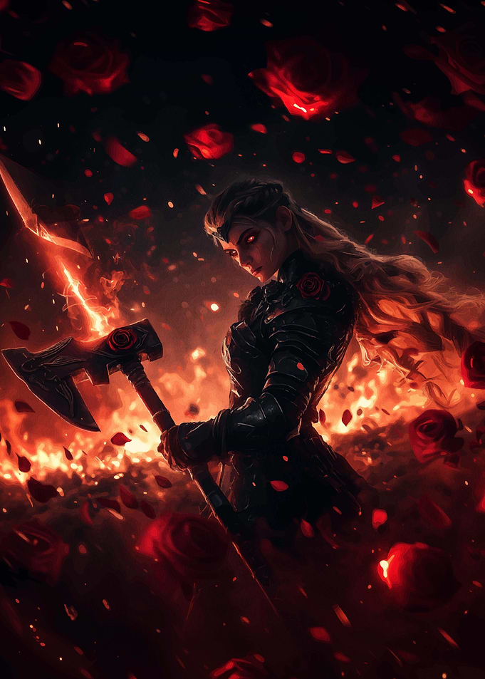 Fiery Warrior Woman