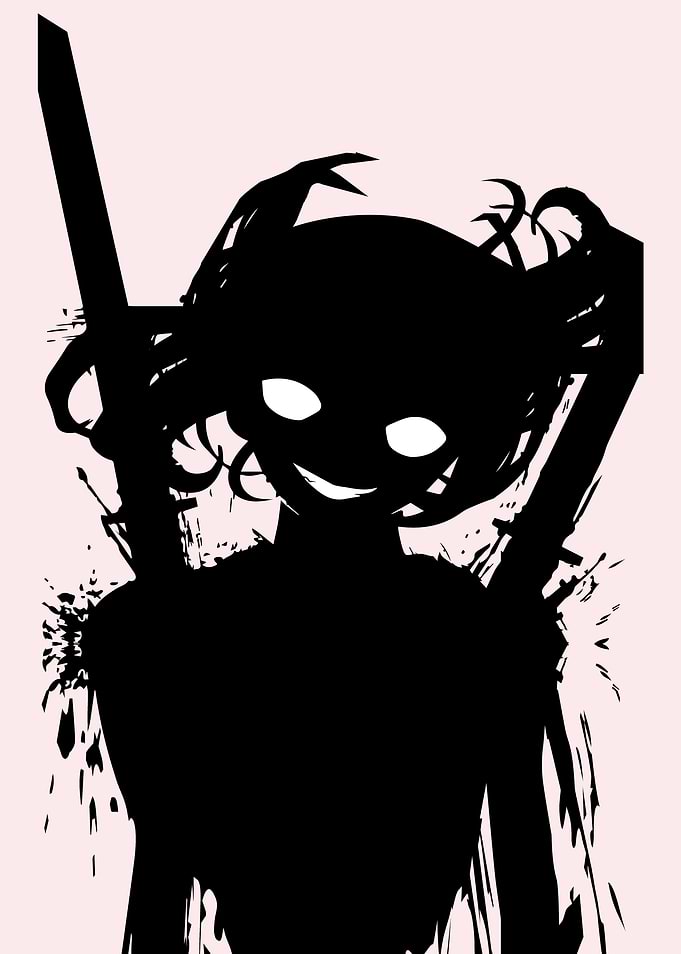 Silhouette of a Figure with a Sword