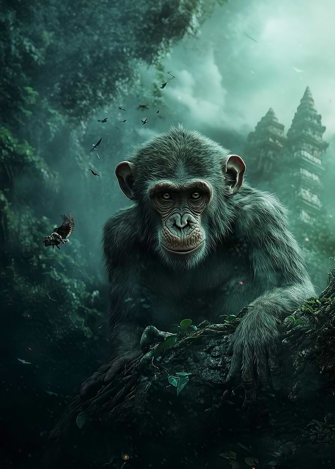 Chimpanzee in Jungle