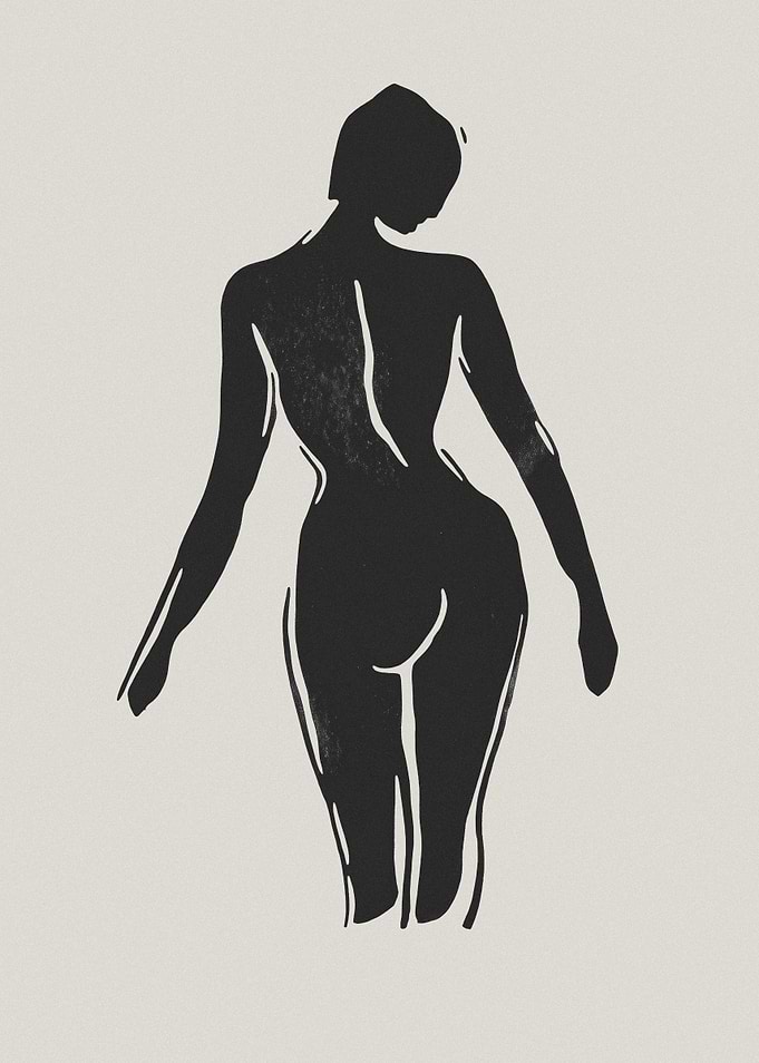 Silhouette Woman Art Print