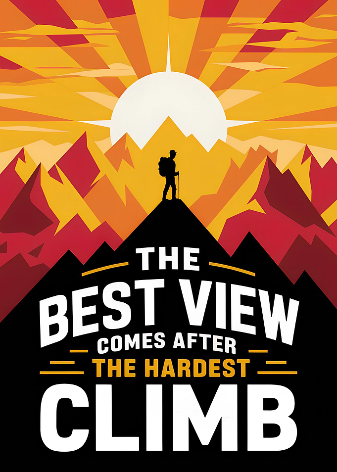 The Best View Comes After The Hardest Climb