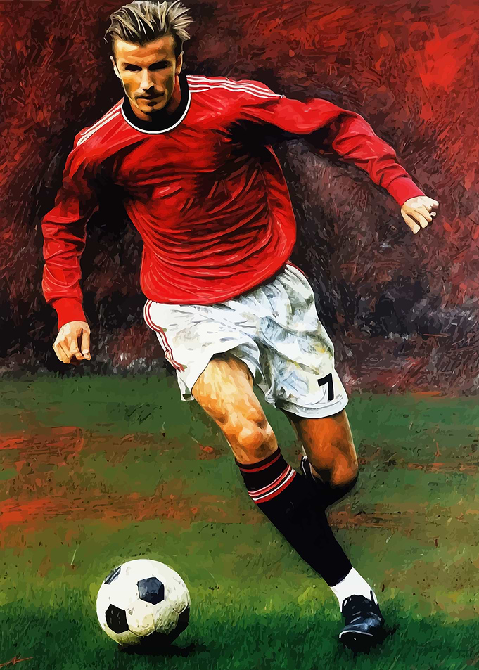 David Beckham Soccer Painting