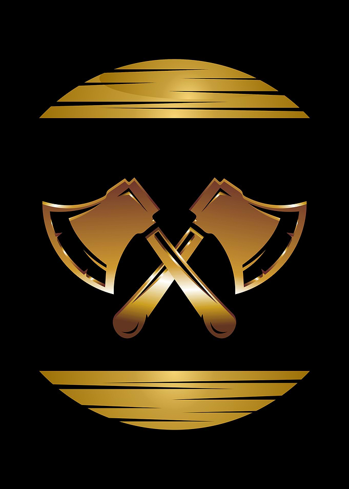 Golden Crossed Axes