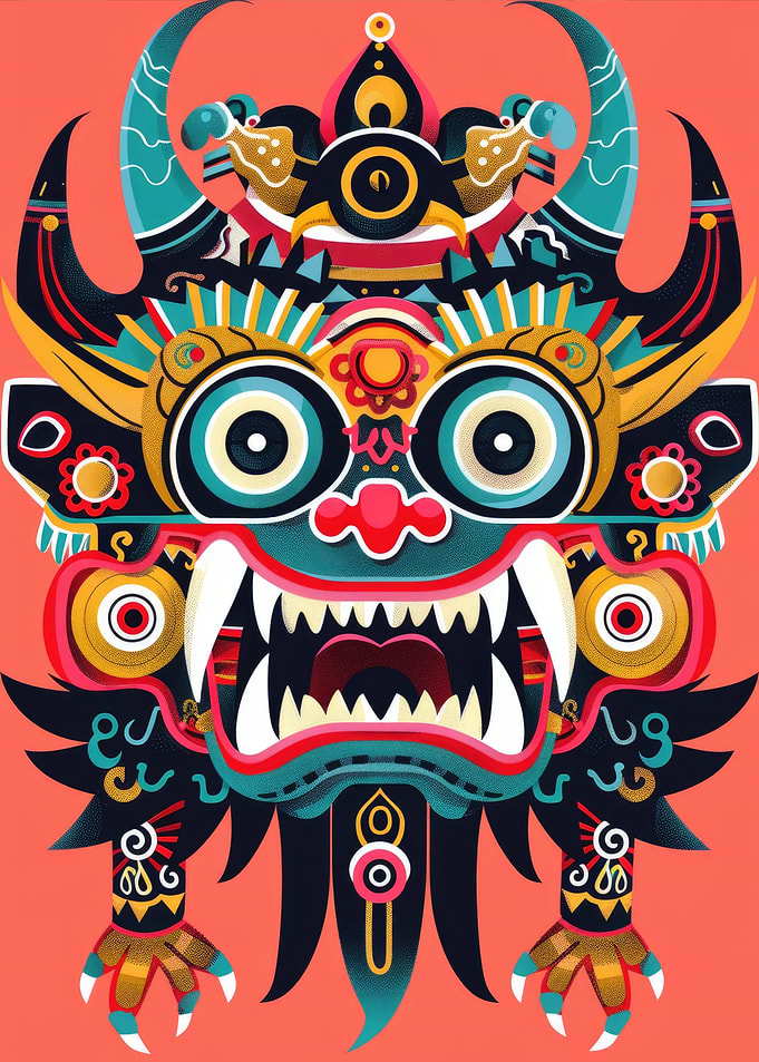 Japanese Oni Yokai Mask