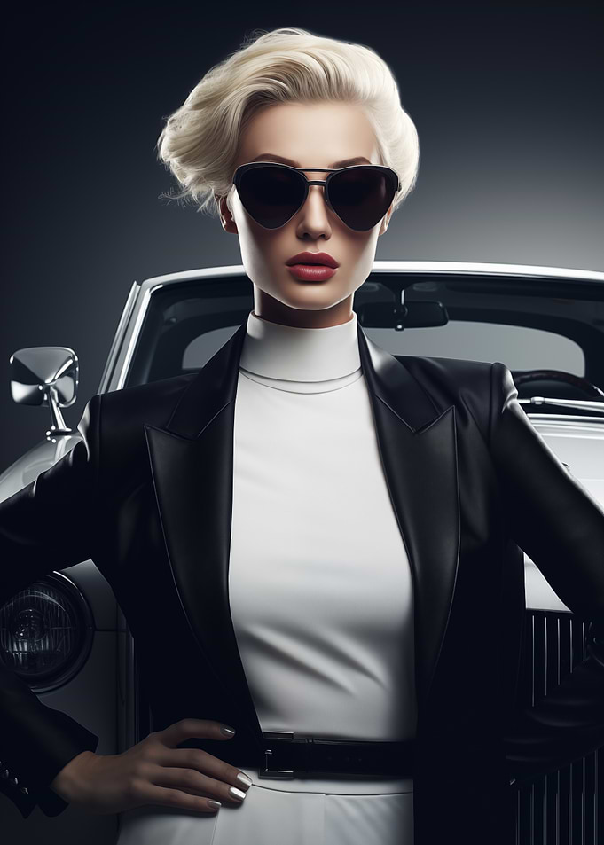 Woman in Black Blazer