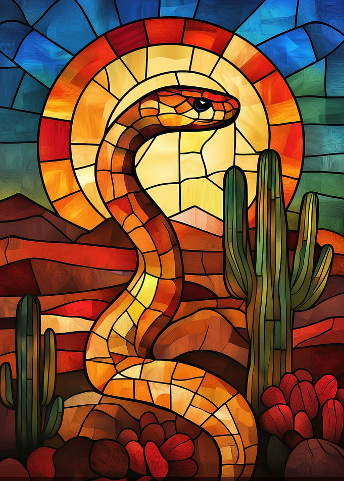 Desert Snake Stained Glass