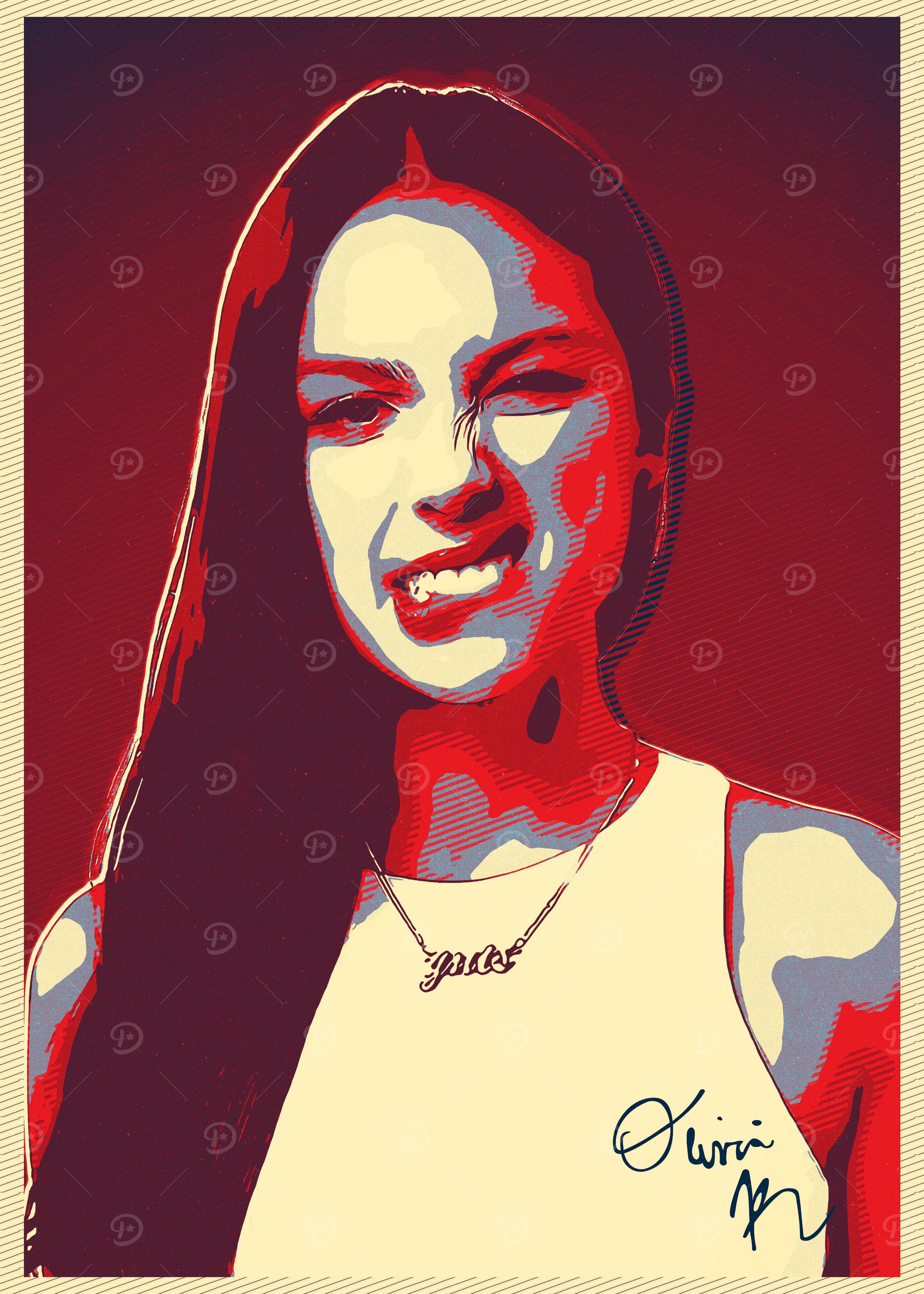 Olivia Rodrigo Pop Art Portrait