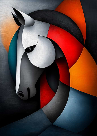 Cubist Horse Vision