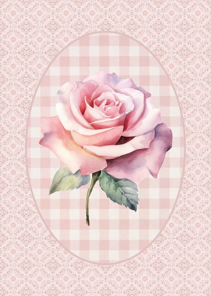 Pink Rose Watercolor