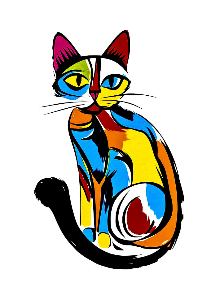 Colorful Cat Art