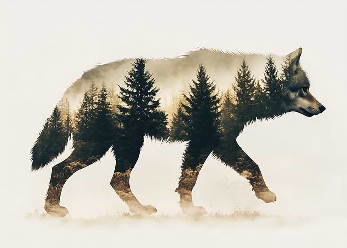 Wolf in the Woods