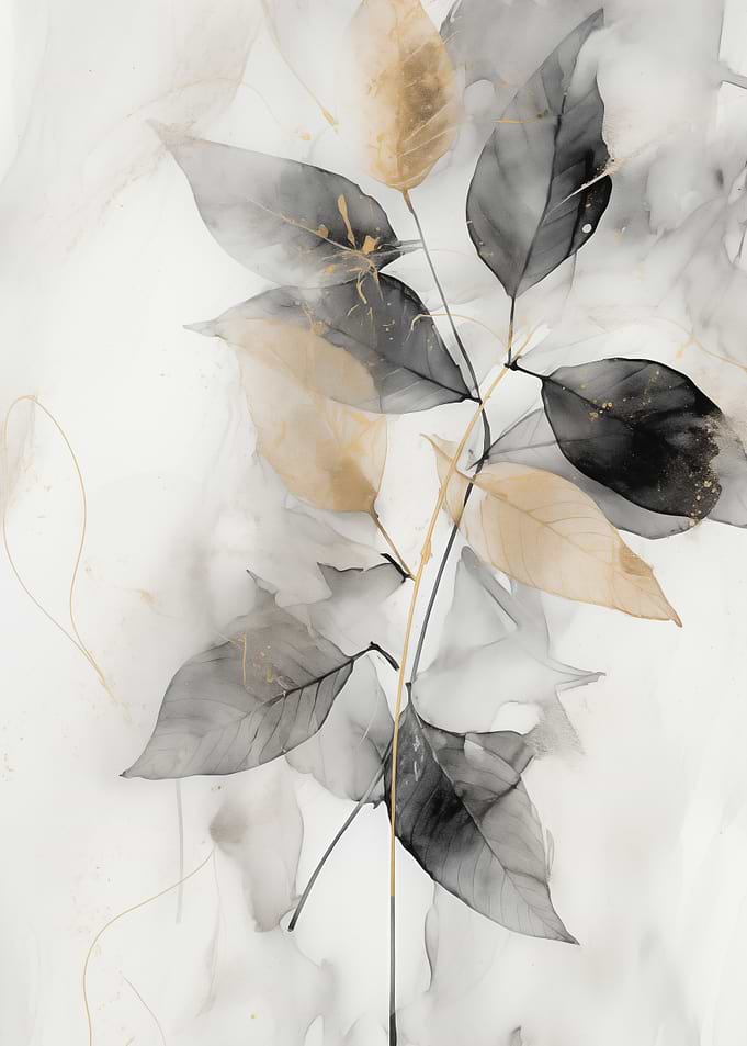 Gold and Black Leaves