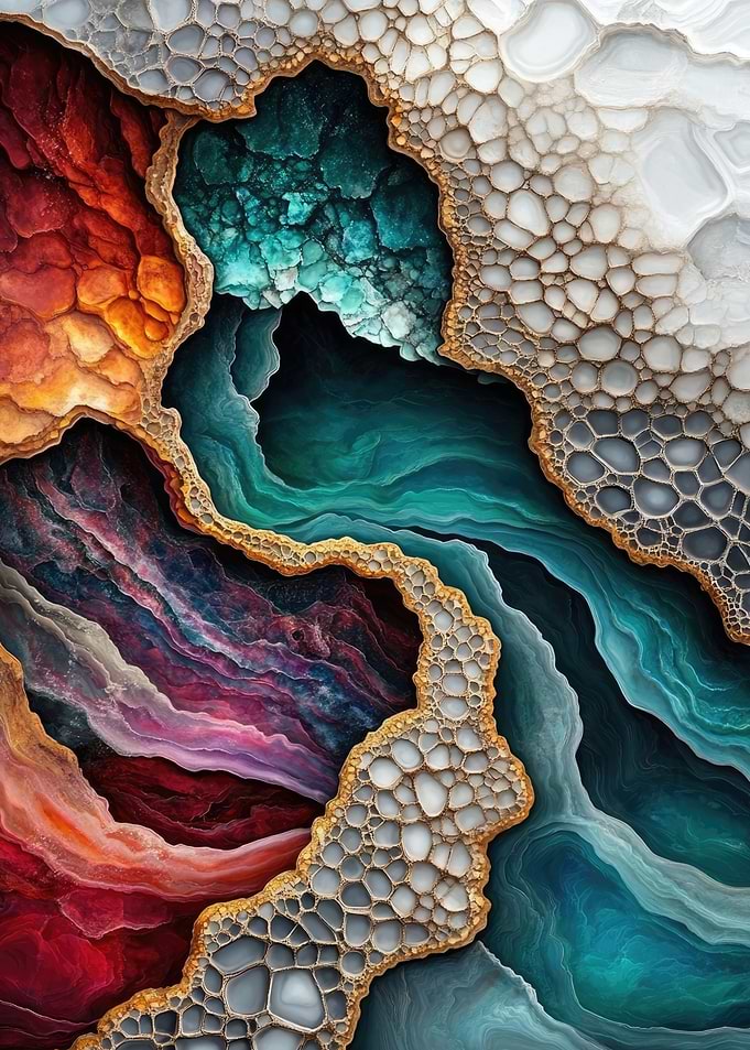 Abstract Fluid Marble Art