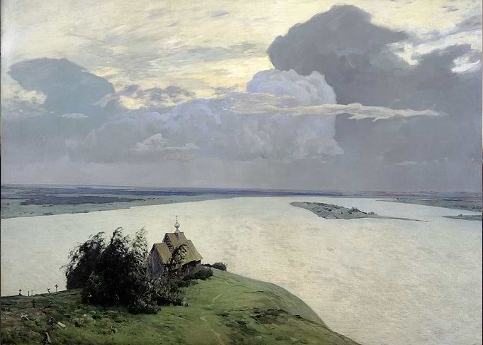 River Landscape with Church