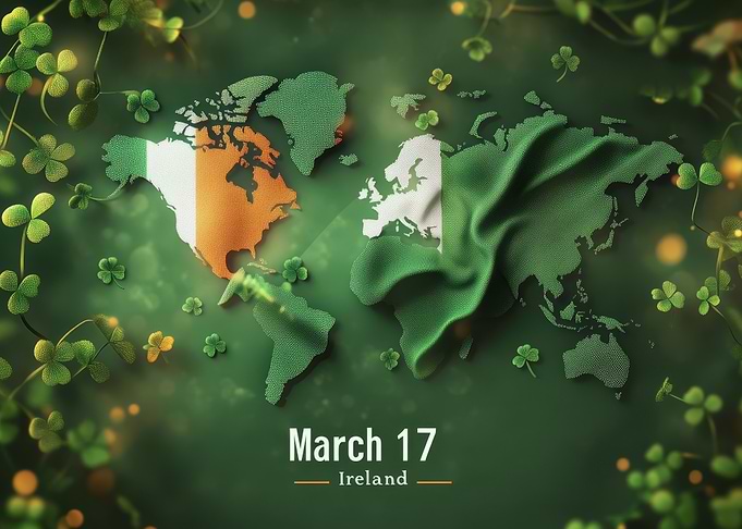 St. Patrick's Day World Map