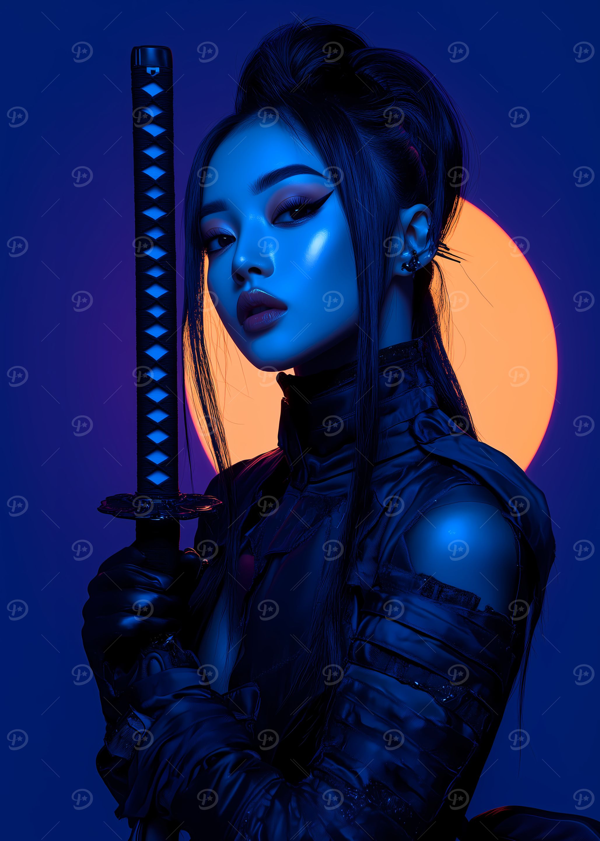 Cyberpunk Samurai Woman