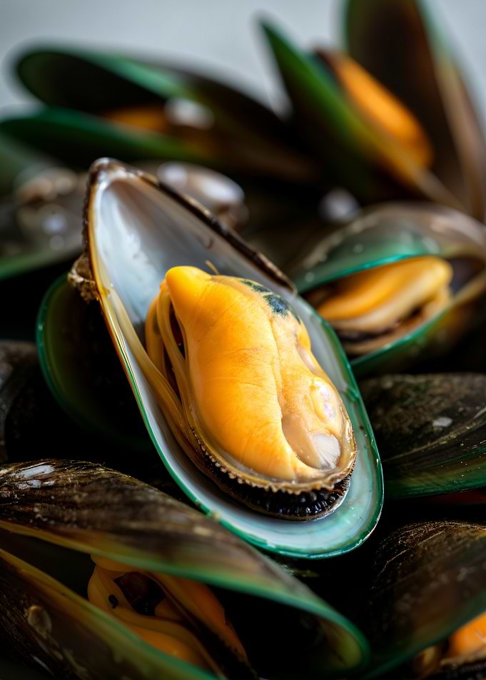 Fresh Mussels Close-Up