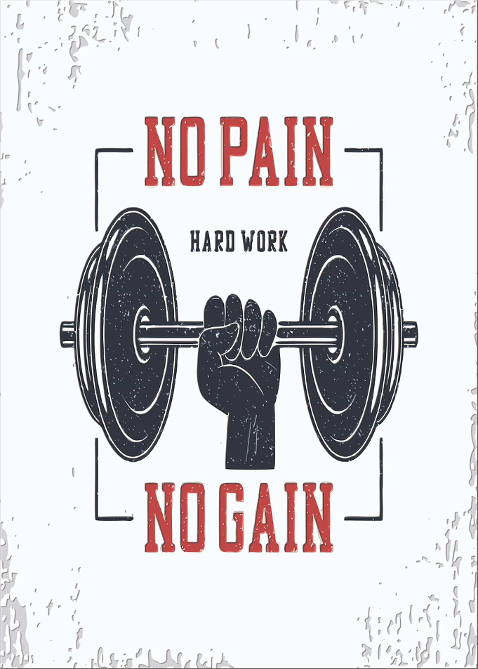 No Pain No Gain Fitness Poster