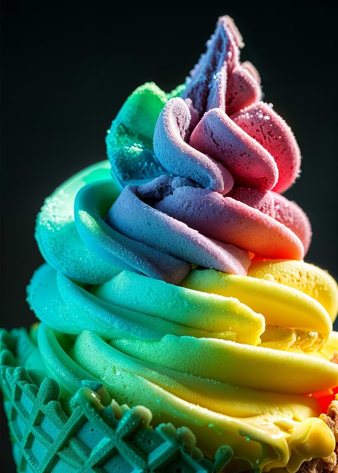 Rainbow Ice Cream Cone
